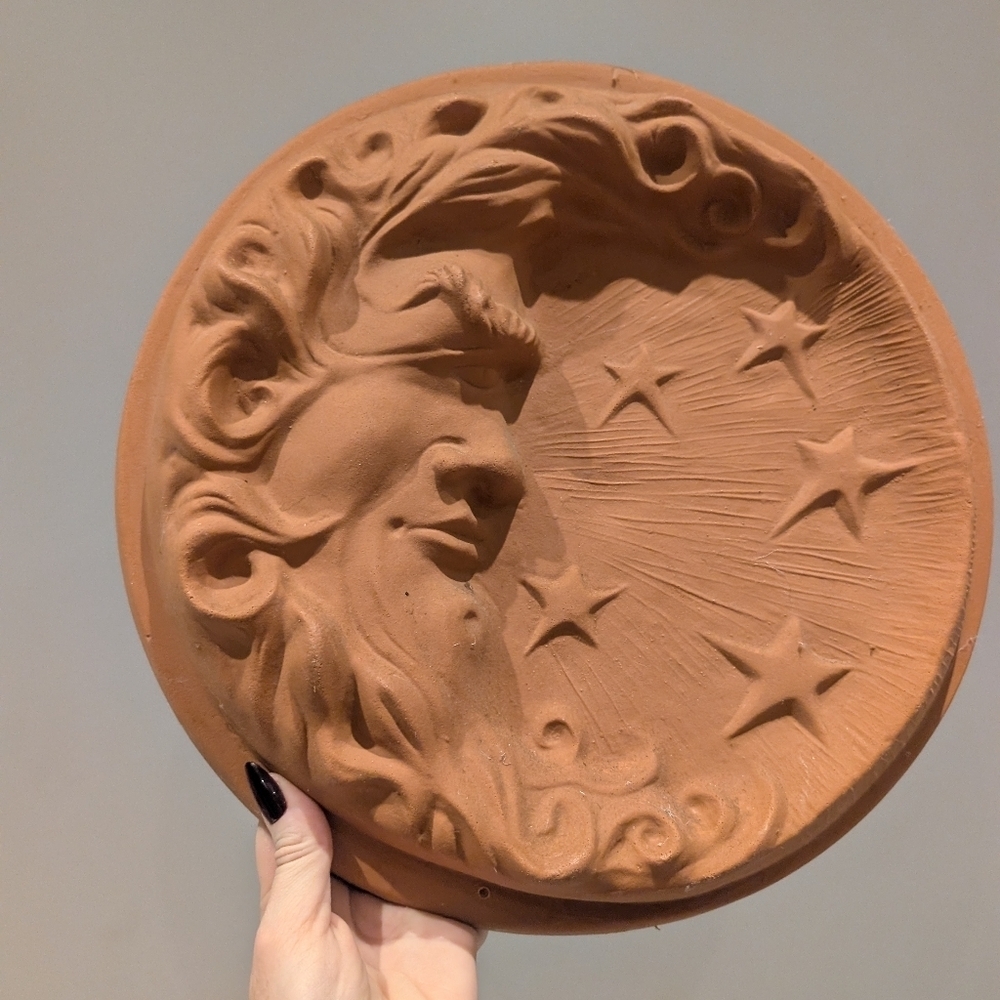 Man In The Moon Sun and Stars Wall Plaque -resin - Picture 2 of 6